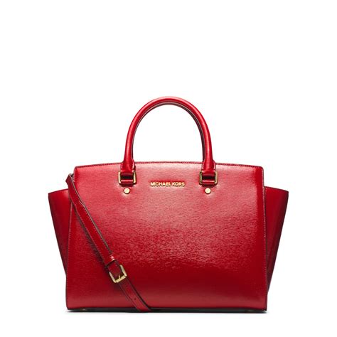 michael kors selma large rot|Michael Kors selma large satchel.